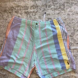 Multicolor Striped Men’s Ralph Lauren Shorts 6 inch inseam